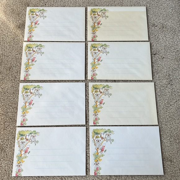 Vintage Bush Folk Boxed Stationery featuring Australian Wildlife Koala Kangaroo - Picture 8 of 13